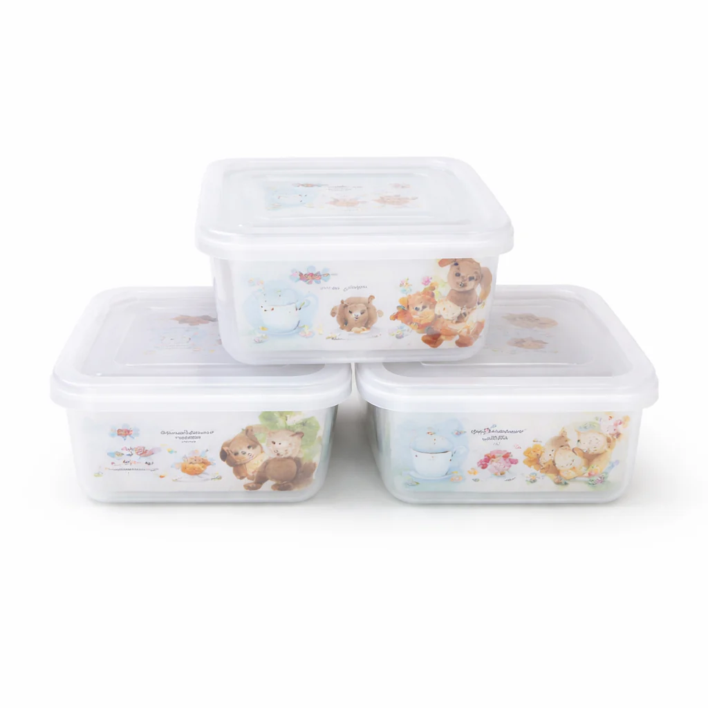 1 Pc Small Storage Box with Transparent Lid – Cute Multipurpose Organizer Containers for Kitchen, Snacks & Household Use - Image 2