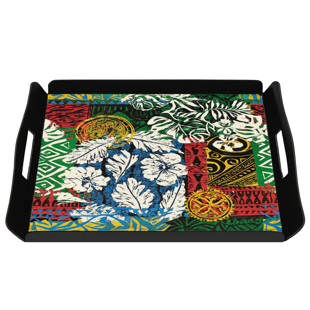 10 on 10 Magical Black Tray – Multicolor Decorative Serving Tray (25.4 cm) - Image 2