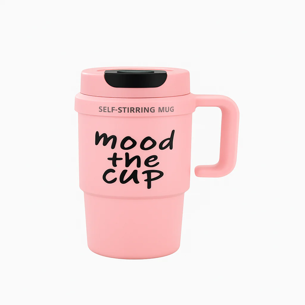 1200 ml Vacuum “Mood The Cup” – Large Insulated Travel Mug with Handle | Hot &amp; Cold Beverage Flask in Black, Green, Blue & Pink - Image 2