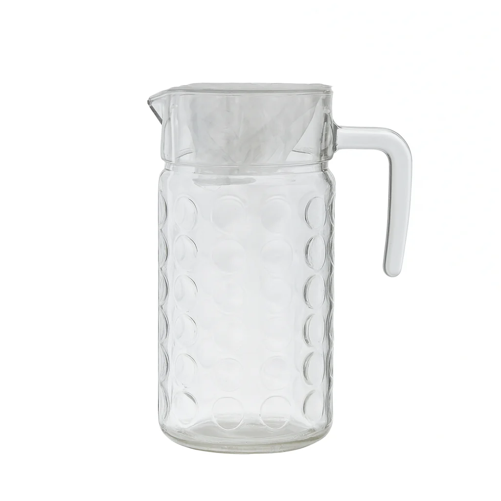 1850 ml Clear Glass Beverage Jug – Large-Capacity Drink Pitcher with Handle & Easy-Pour Spout (1 Pc) - Image 2