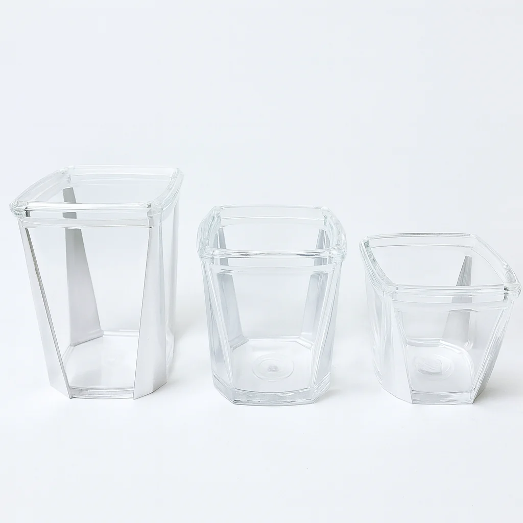 1Pc Acrylic Jar – Small, Medium & Large | Transparent Multi-Purpose Storage Container