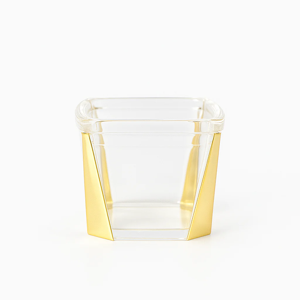 1Pc Acrylic Jar – Small, Medium & Large | Transparent Storage Container with Gold Design - Image 3