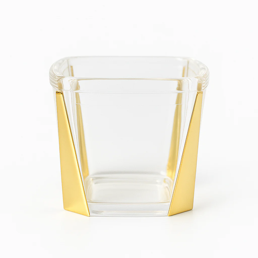 1Pc Acrylic Jar – Small, Medium & Large | Transparent Storage Container with Gold Design - Image 4