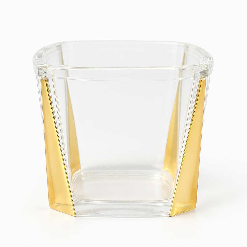 1Pc Acrylic Jar – Small, Medium & Large | Transparent Storage Container with Gold Design - Image 5
