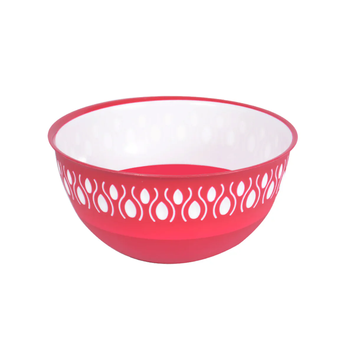 1Pc Adora Mixing Bowl – Red, Gray & Brown | Premium Plastic Kitchen Bowls in 3 Sizes (400ml, 1800ml, 3500ml) - Image 2
