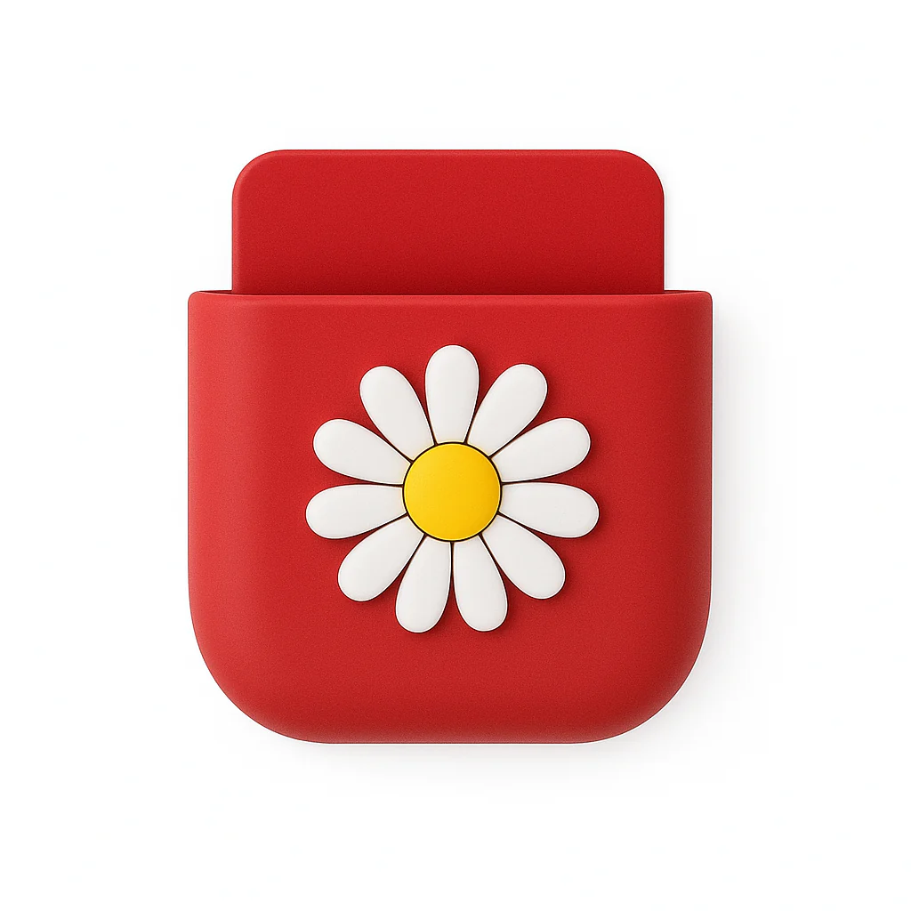 1Pc Assorted Cute Silicone Mobile Holder – Fruit & Cartoon Design Wall Pocket Organizer - Image 5