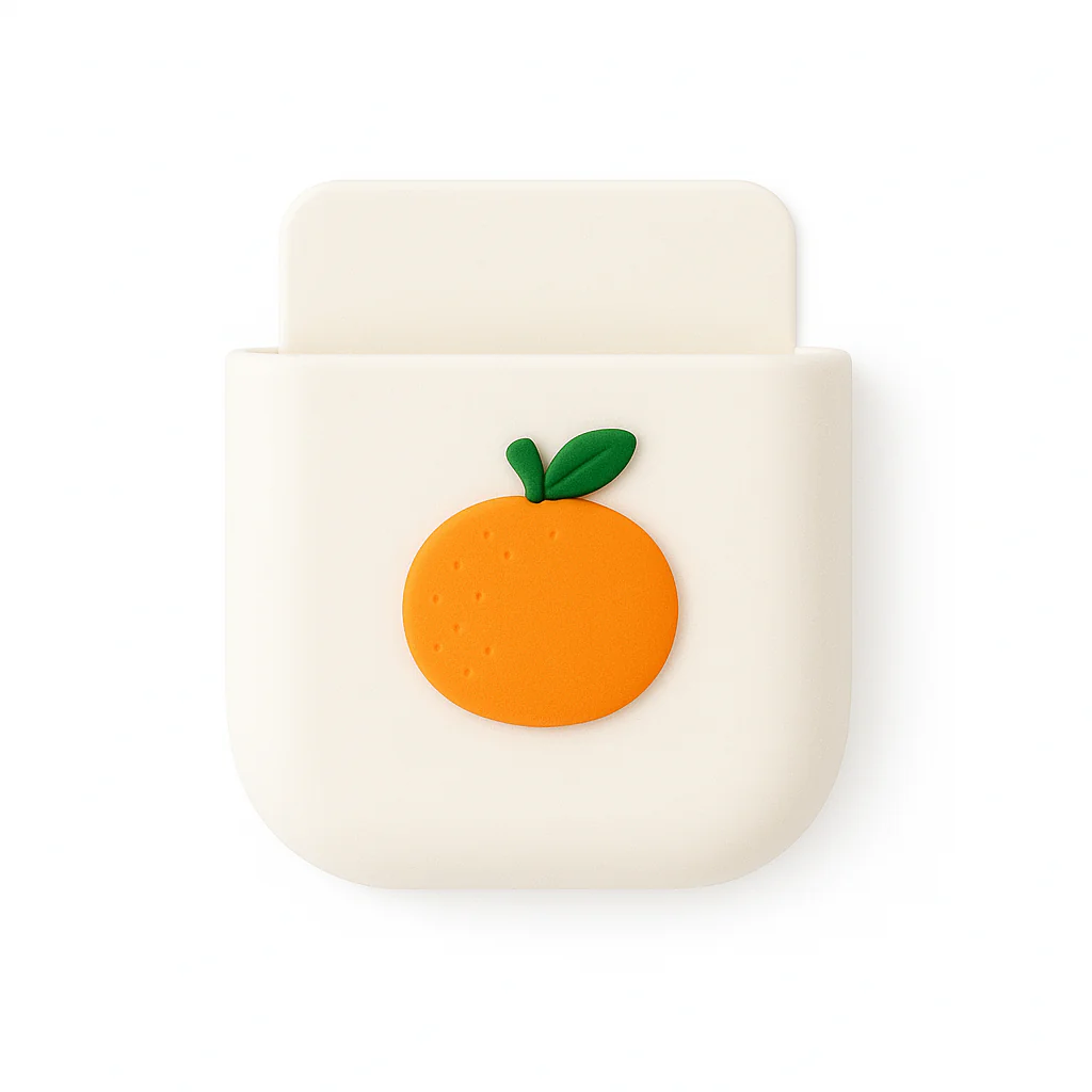1Pc Assorted Cute Silicone Mobile Holder – Fruit & Cartoon Design Wall Pocket Organizer - Image 6