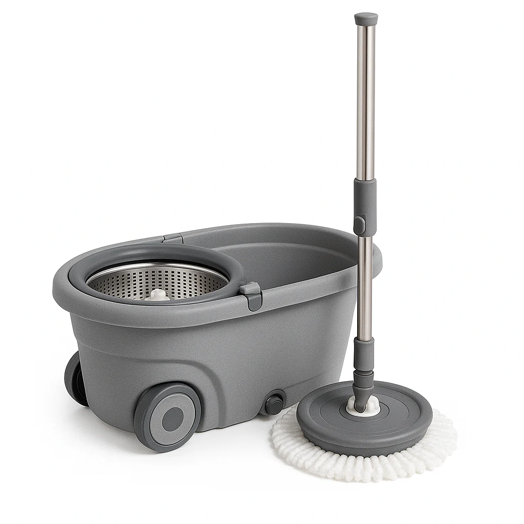1PC Assorted Magic Spin Mop with Wheels – Easy Spin Bucket Mop for Quick & Effortless Floor Cleaning