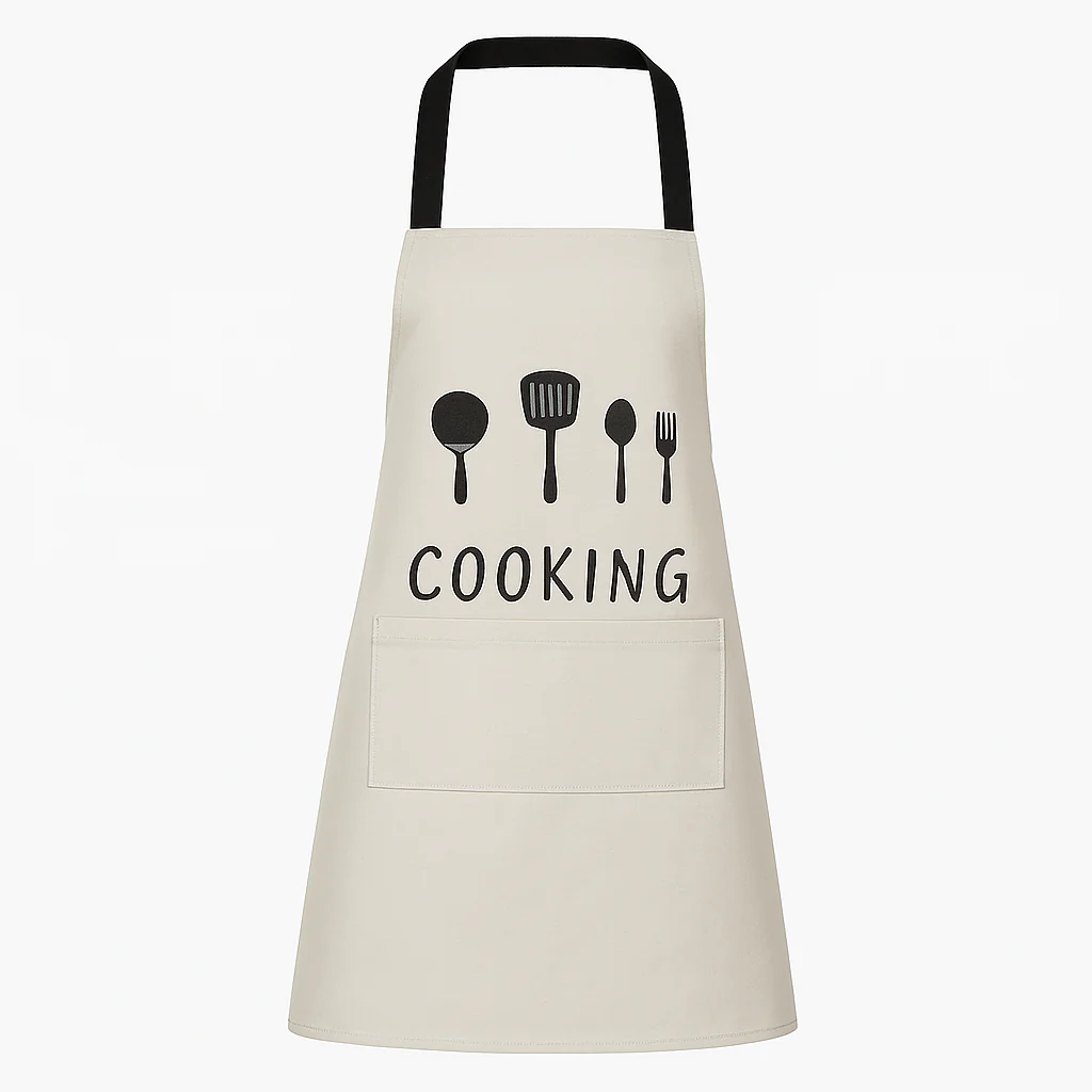 1Pc Cooking Apron with Front Pocket (Assorted) – Waterproof Kitchen Apron for Men & Women | Adjustable Chef Apron for Home Cooking & BBQ - Image 2