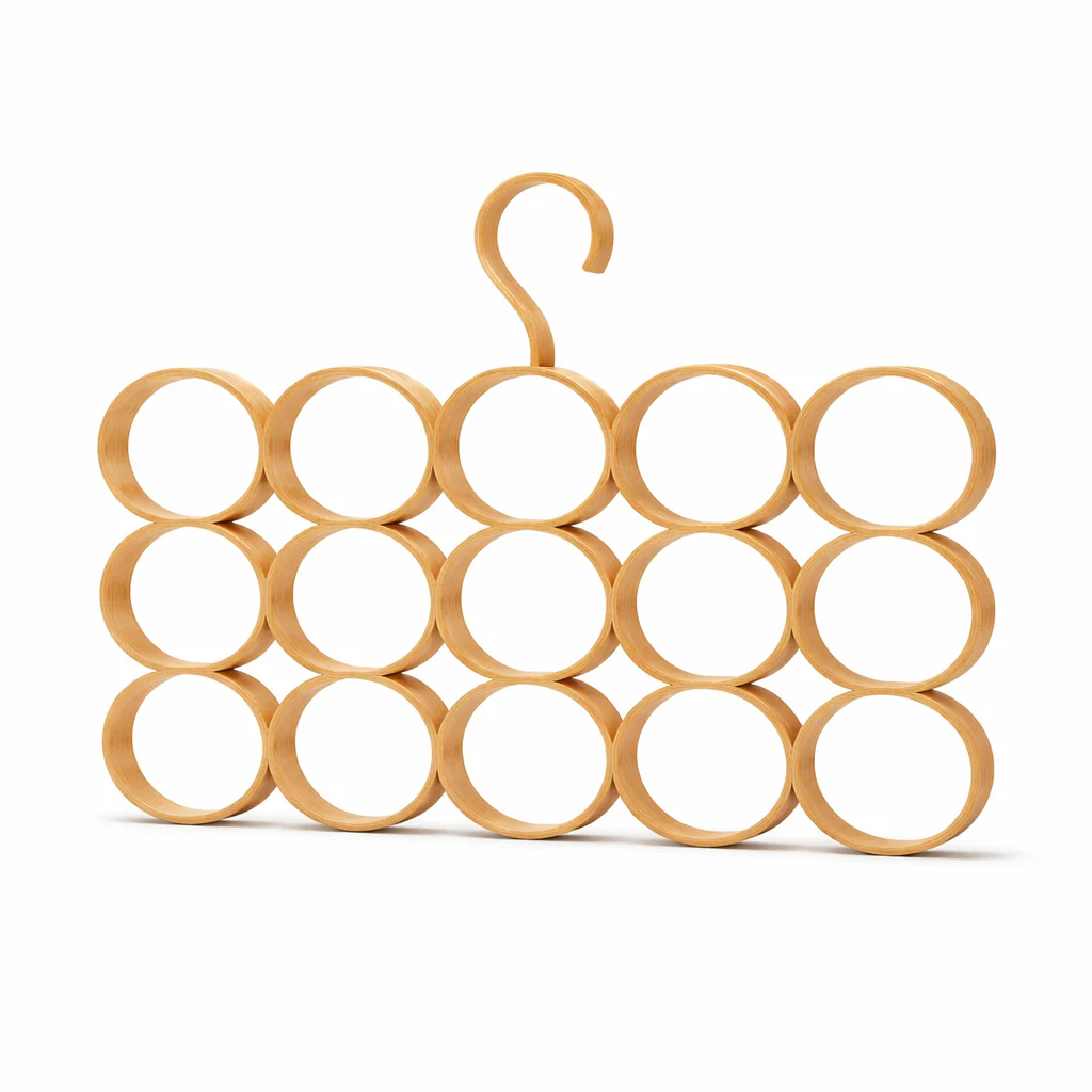 1Pc Imperial Scarf Hanger 15 Hole Pure – Multi-Ring Closet Organizer for Scarves, Ties & Accessories - Image 2
