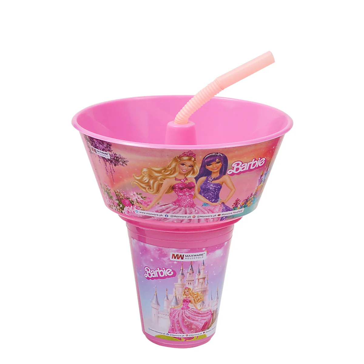 1pc Kids Snack Tub with Straw Cartoon & Superhero Designs (Green, Light Blue, Blue, Pink, Purple, Orange, Red) - Image 6