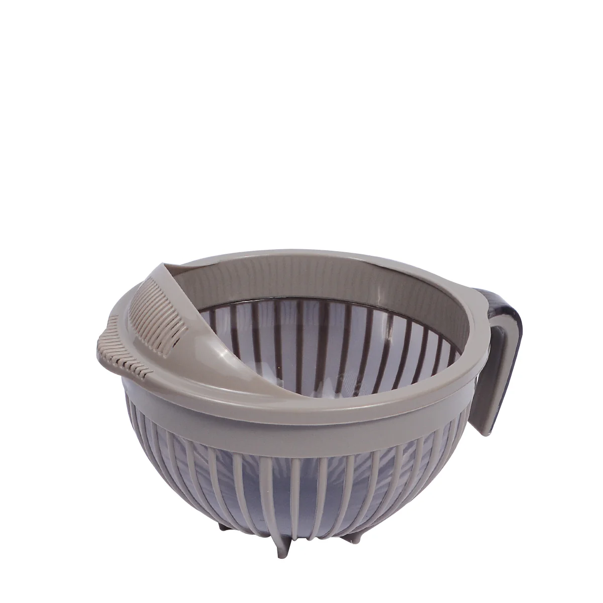 1pc Large Mixing & Strainer Bowl with Handle (Assorted)  – 1800ml Multi-Purpose Kitchen Colander (Coffee Brown, Red, Green, white) - Image 3