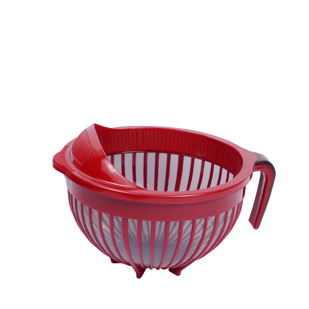 1pc Large Mixing & Strainer Bowl with Handle (Assorted)  – 1800ml Multi-Purpose Kitchen Colander (Coffee Brown, Red, Green, white) - Image 9