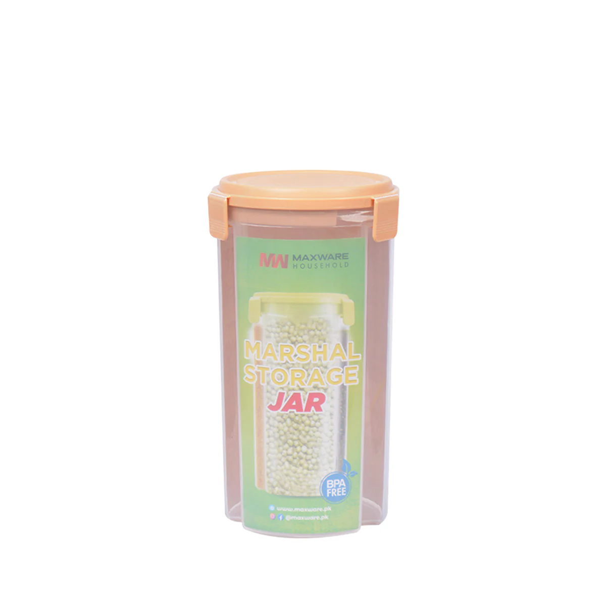 1pc Marshal Storage Jar 2200ml – Airtight BPA-Free Food Container for Kitchen Organization (Grey, White, Beige, Pink)