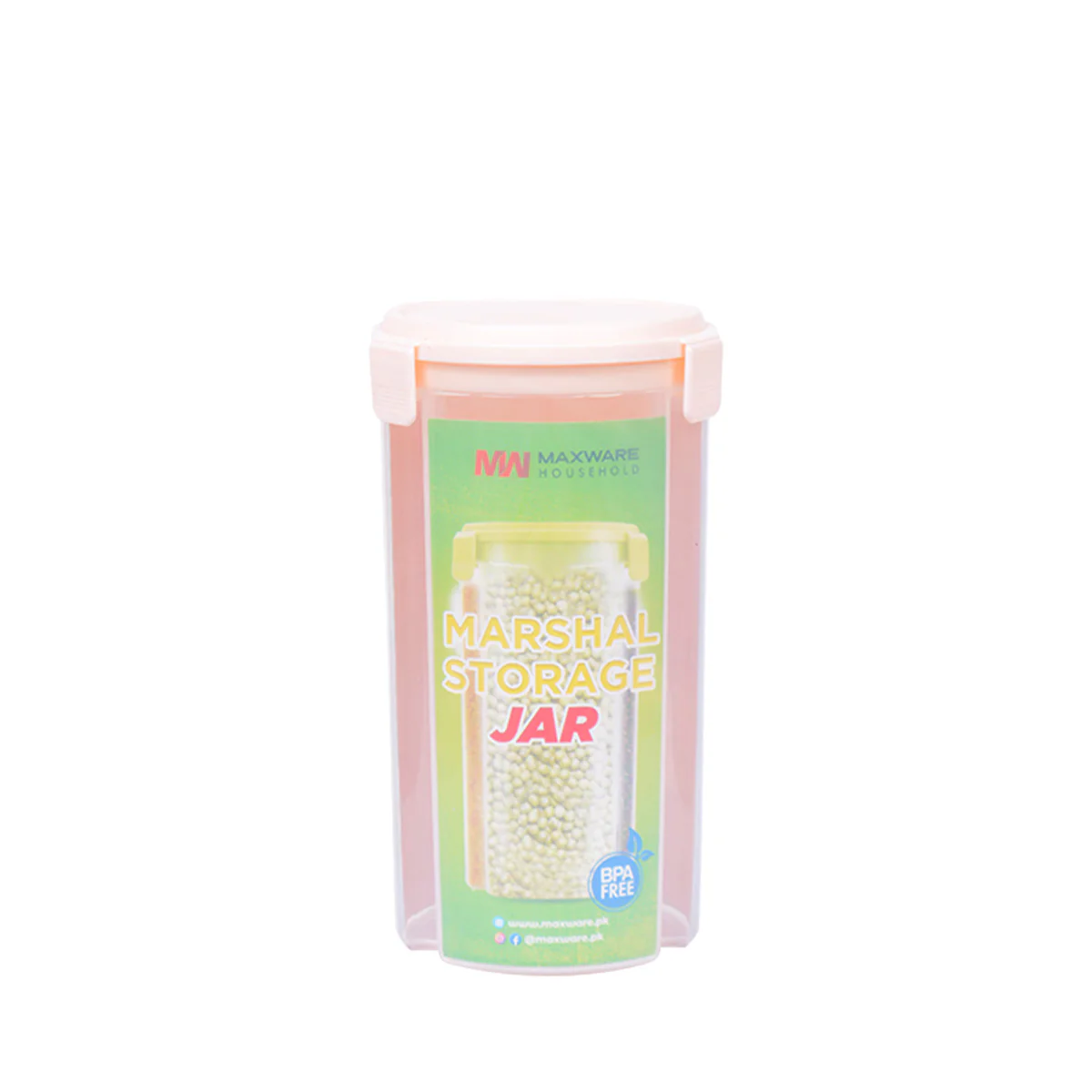 1pc Marshal Storage Jar 2200ml – Airtight BPA-Free Food Container for Kitchen Organization (Grey, White, Beige, Pink) - Image 2