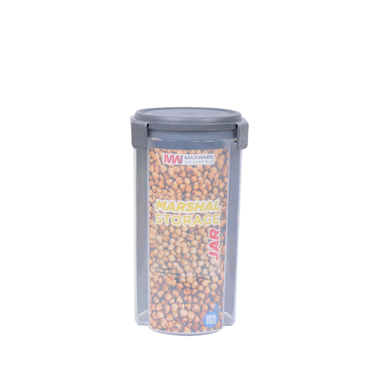 1pc Marshal Storage Jar 2200ml – Airtight BPA-Free Food Container for Kitchen Organization (Grey, White, Beige, Pink) - Image 3