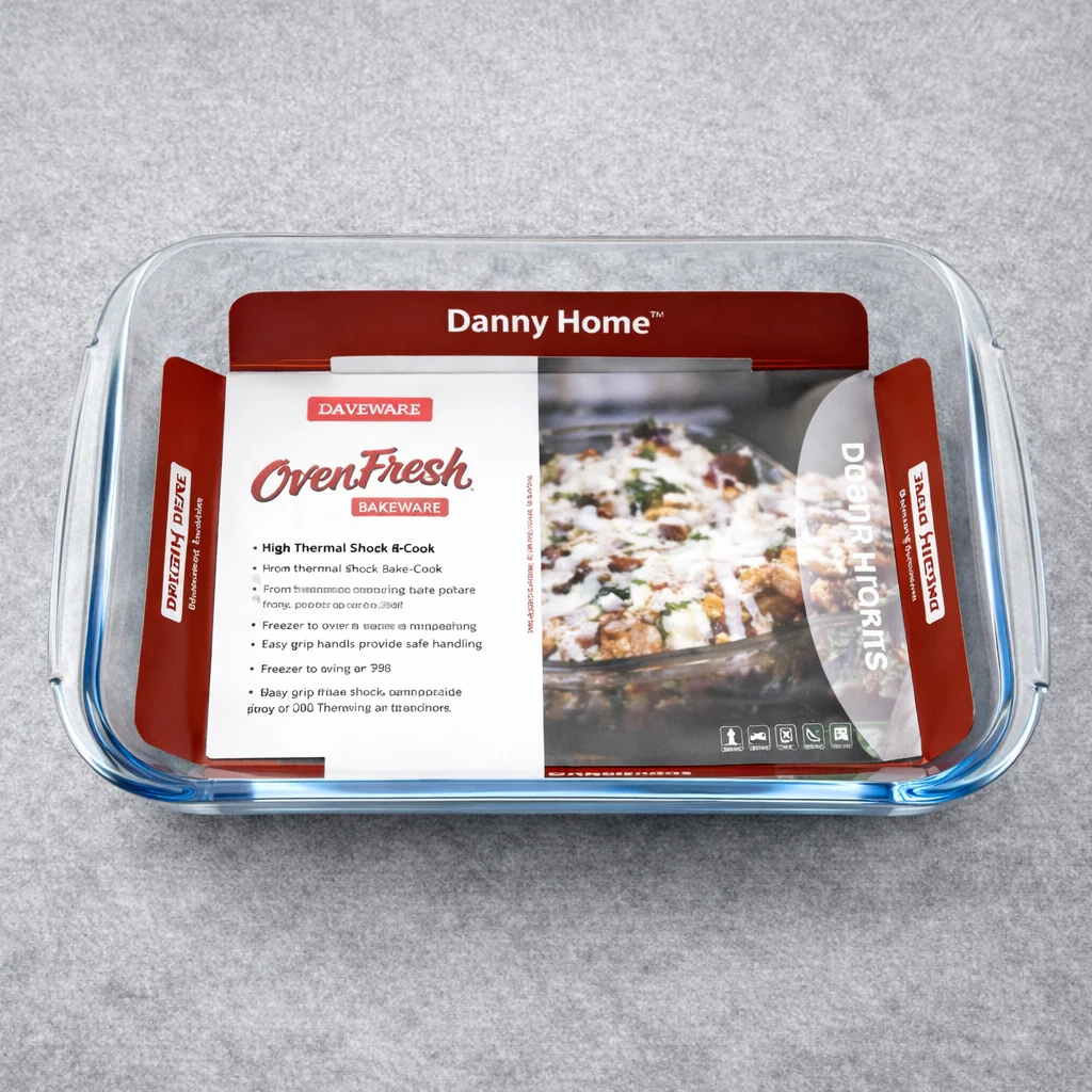 2.4L Glass Baking Pan – Large Rectangular Oven Dish for Baking & Roasting