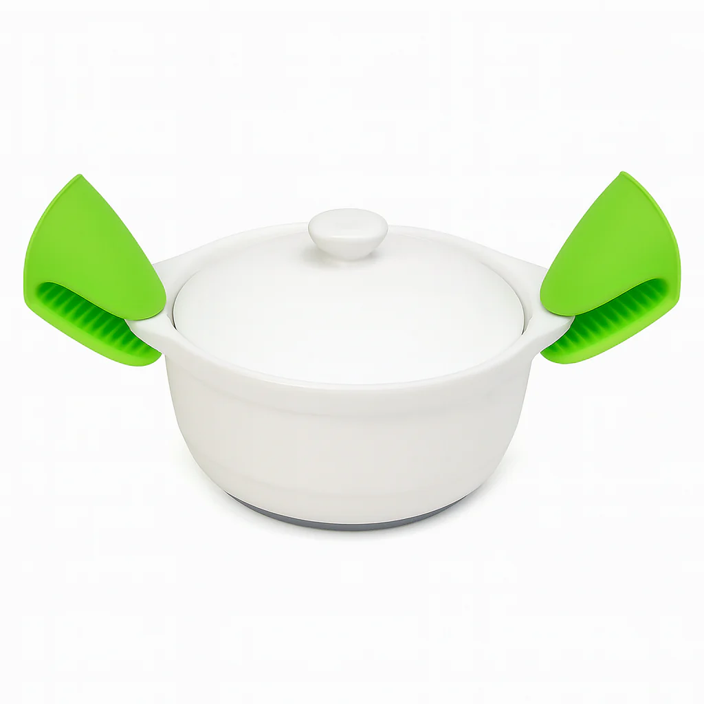 2 Pcs Silicone Clip Pot Holder – (Assorted Colors)