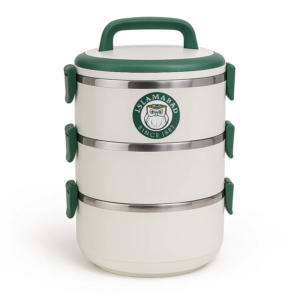 3-Layer Insulated Lunch Box – Stackable Food Container