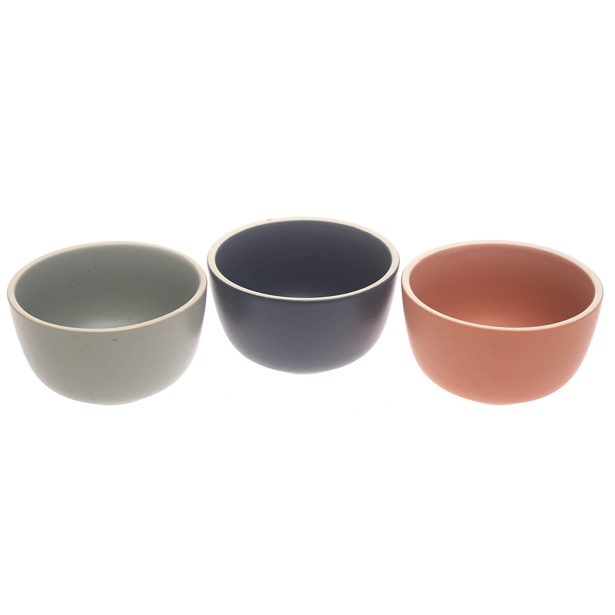 3-Piece Ceramic Chinese Bowl Set – Assorted Colors, Modern Dining Bowls - Image 2
