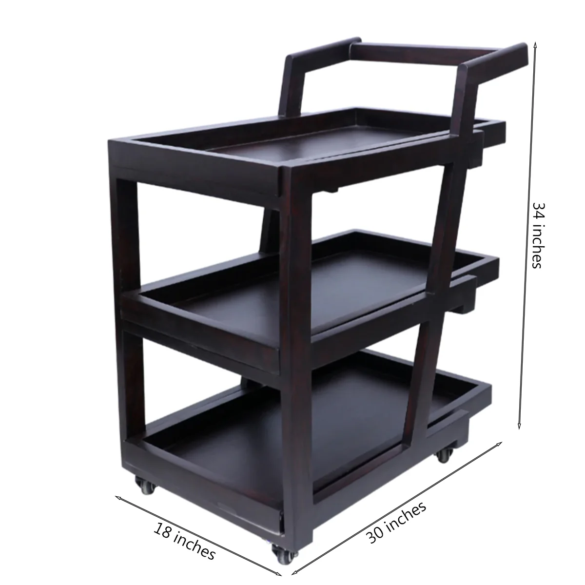 3 Step Ferdy Tea Trolley (Sheesham) - Image 3
