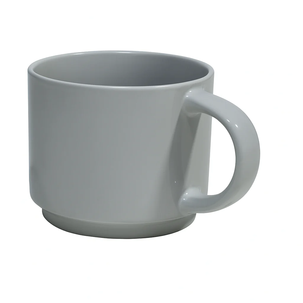 350ML Solid Color Ceramic Mug – White, Green, Grey & Pink Variants - Image 4