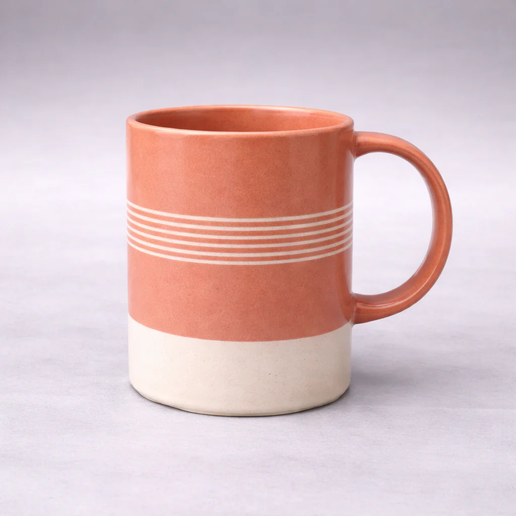 380ml Peach Mug – Modern Pattern Coffee Mug