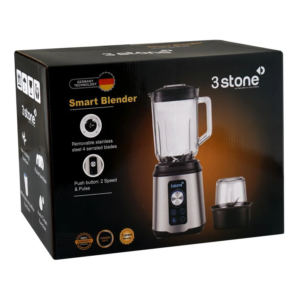 3stone 2-In-1 Smart Blender 1000W with Grinder Jar – High-Power Multi-Function Kitchen Blender (SBNR300) - Image 2