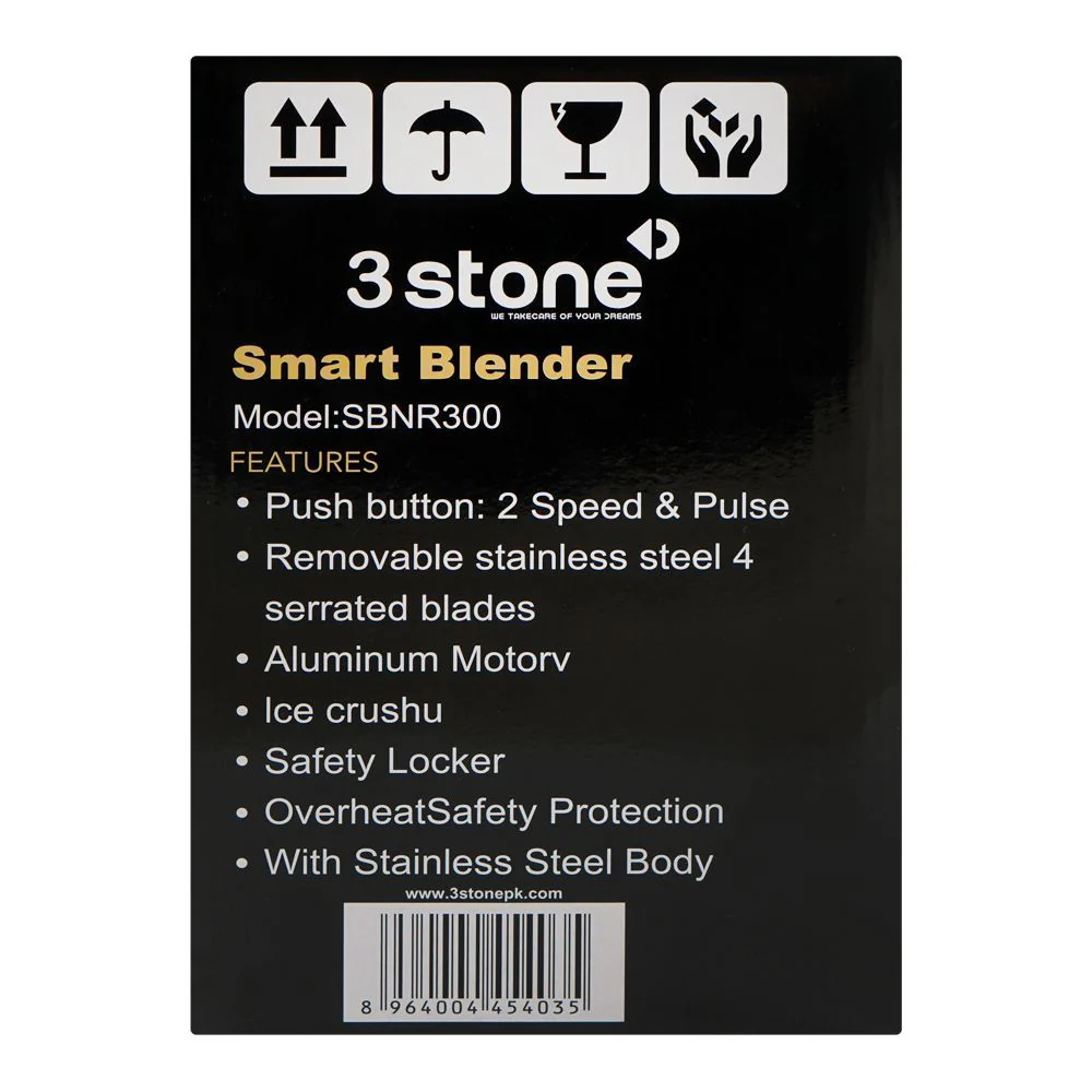 3stone 2-In-1 Smart Blender 1000W with Grinder Jar – High-Power Multi-Function Kitchen Blender (SBNR300) - Image 4