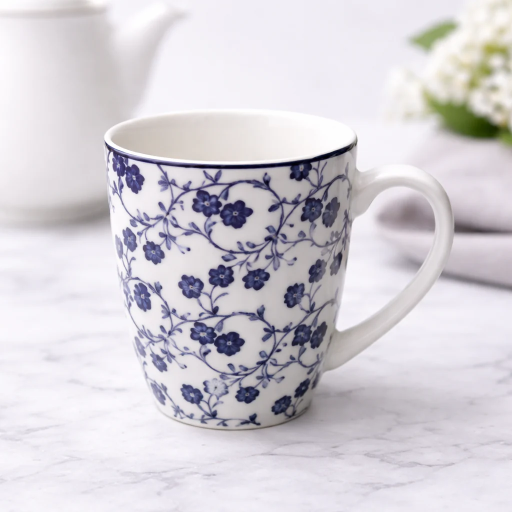 400ml Floral Mug – Classic Printed Tea & Coffee Mug