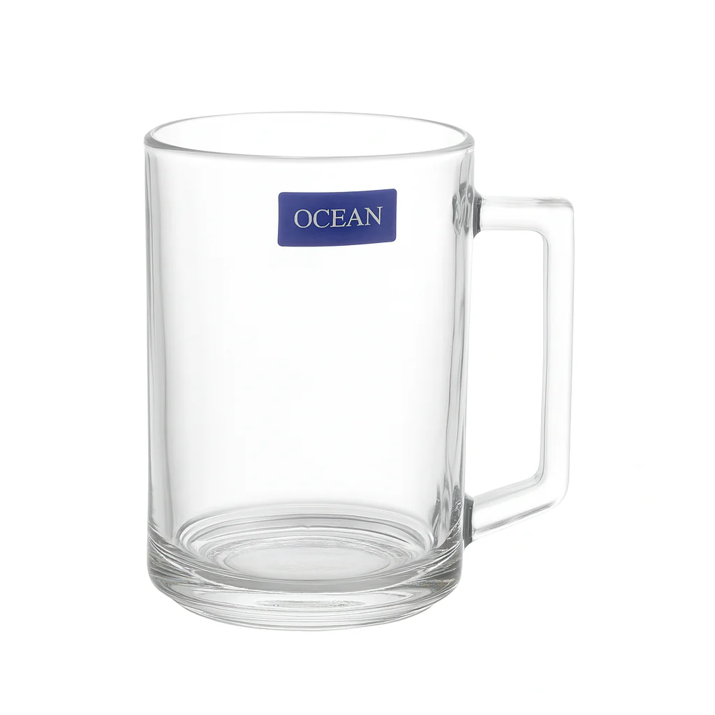 560 ml Large Clear Glass Mug – Heavy-Duty Beverage Mug for Water, Juice, Coffee, Shakes & Daily Use (1 Pc) - Image 2