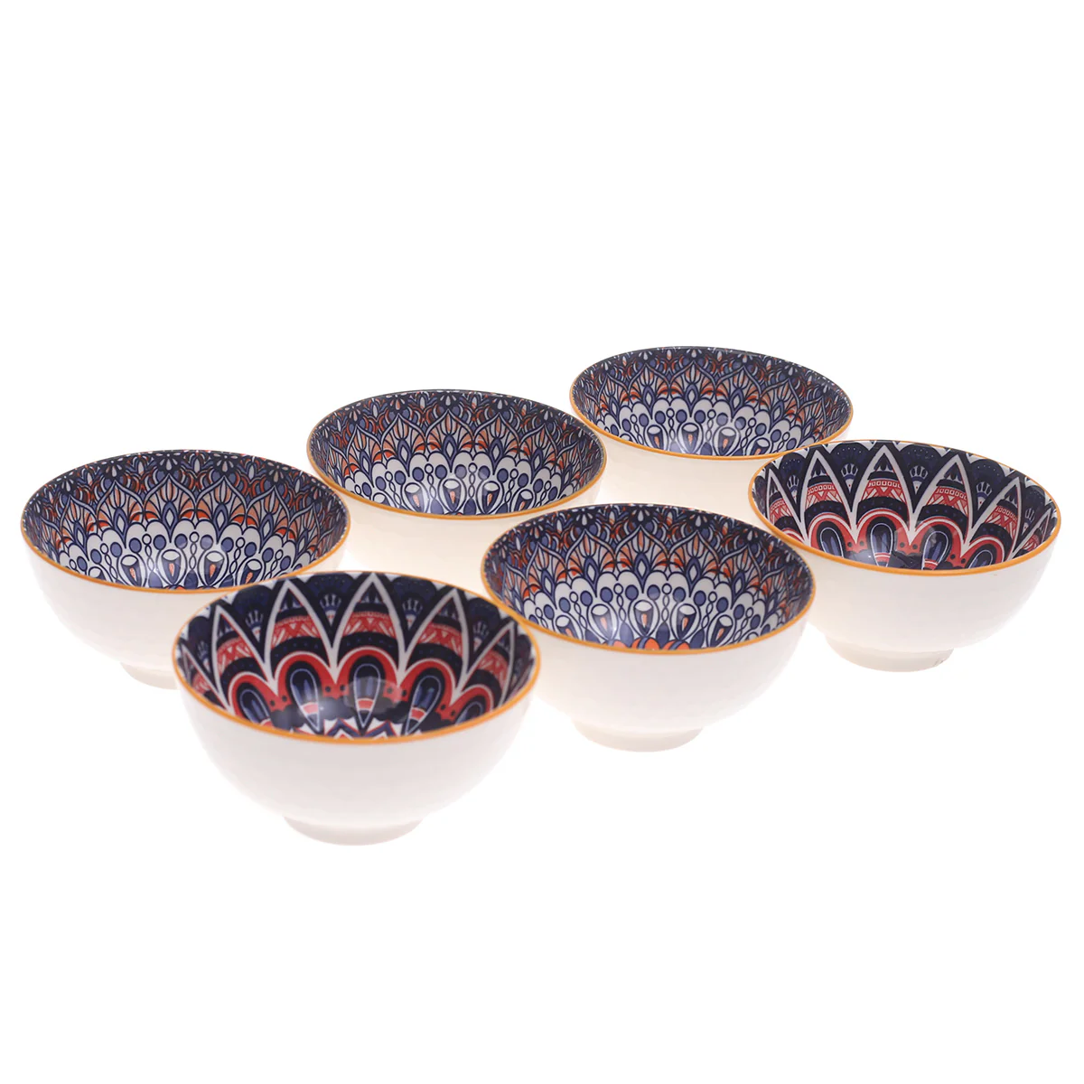 6 Pcs  Mandala-Inspired Ceramic Bowl Set - Image 2