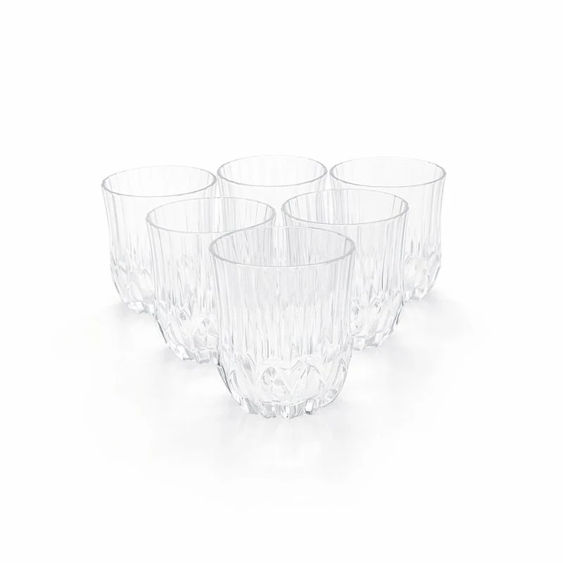 6-Piece Clear Tumbler Set – Durable Everyday Drinking Glasses for Water, Juice & Cocktails