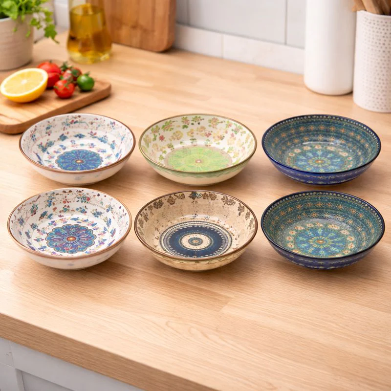 6-Piece Decorative Ceramic Bowl Set