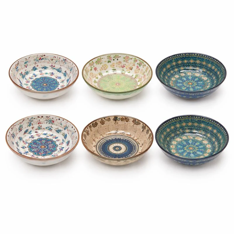 6-Piece Decorative Ceramic Bowl Set - Image 2
