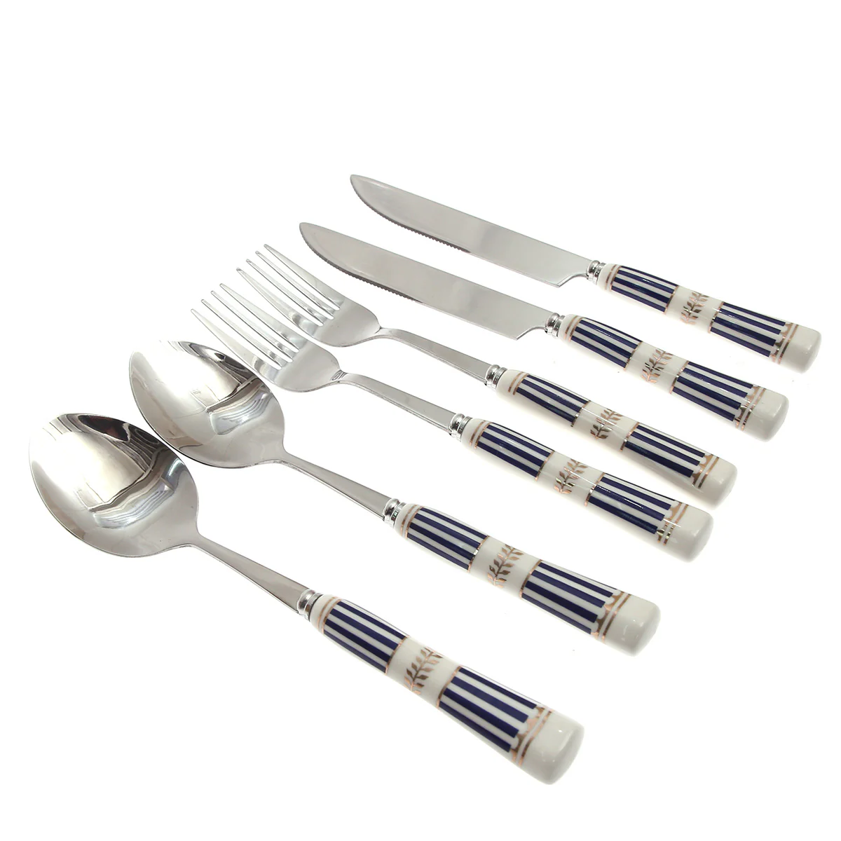 6Pcs Cutlery Set Silver 8 X 3 Inch At-10 - Image 2