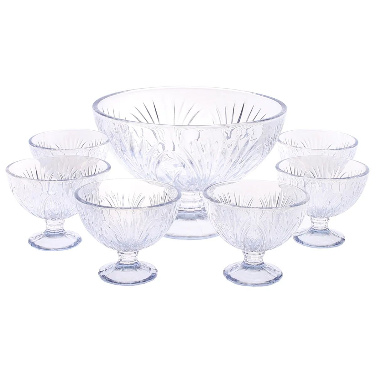 7-Piece Premium Glass Dessert Bowl Set – Elegant Crystal Design | Perfect for Ice Cream, Custard & Sweets (76 ml)
