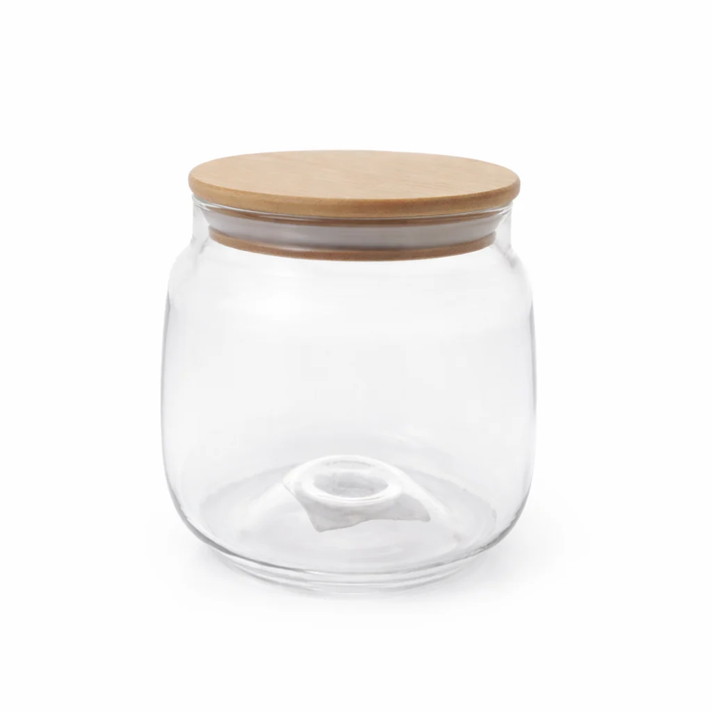 800ml Storage Jar with Wood Lid – Large Kitchen Container - Image 2