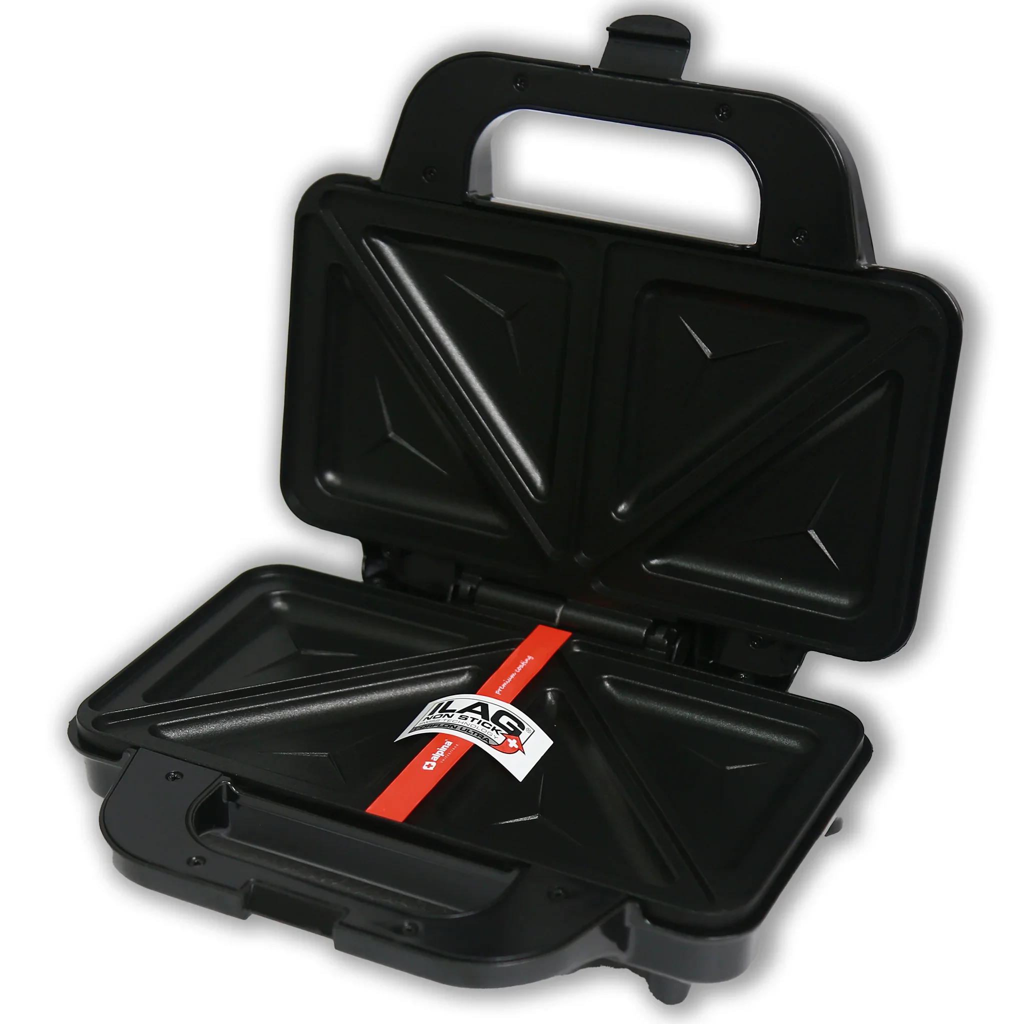 Alpina SF-2502-SB Jumbo Sandwich Maker | 1400W Non-Stick Electric Sandwich Grill – Black & Stainless Steel - Image 5