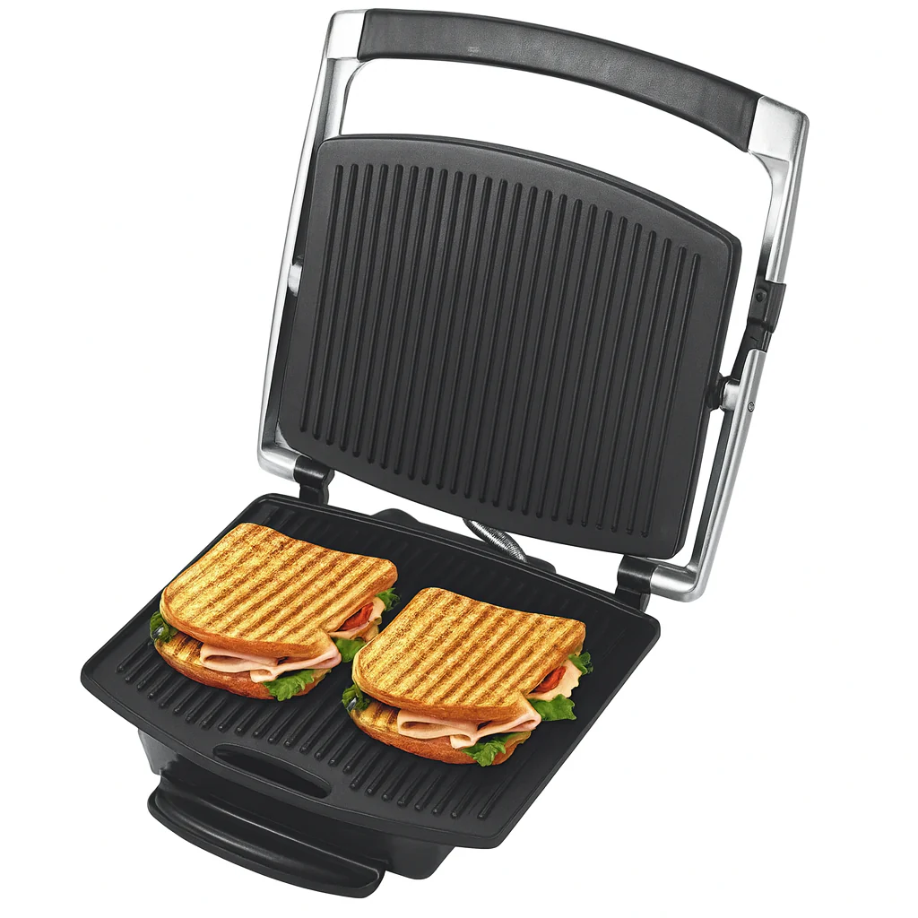 Alpina SF-6021 Panini Press 4 Slice | Non-Stick Electric Sandwich & Grill Press for Home Kitchen - Image 2