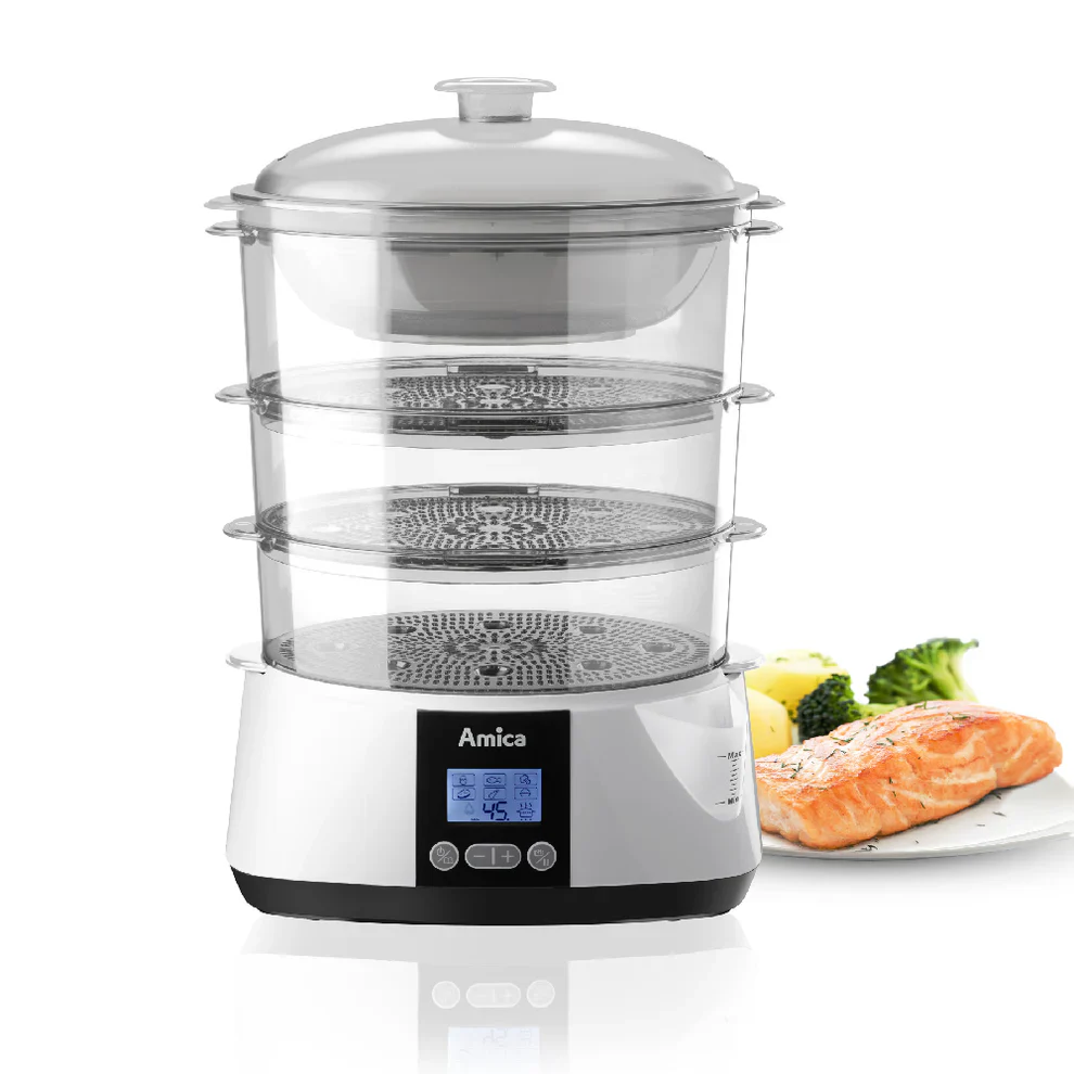 Amica Food Steamer PT-3012 (Parowar Lunaris) | Multi-Tier Digital Steam Cooker - Image 2