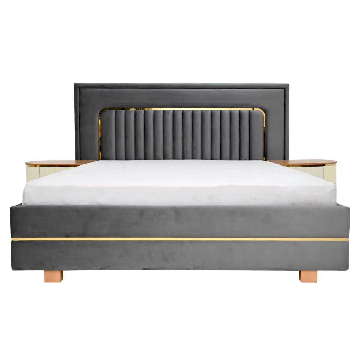 Arlen King Size Bed with 2 Side Table - Image 3
