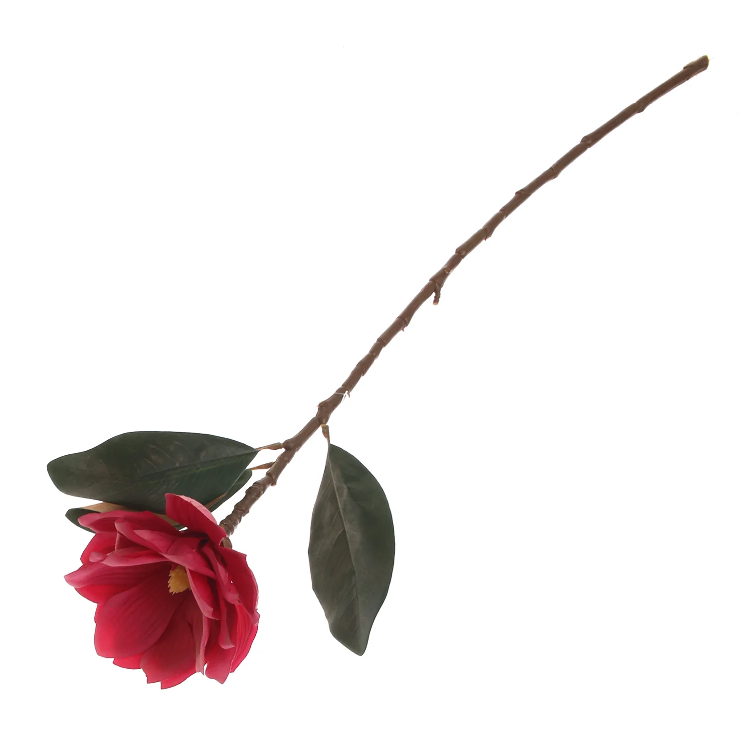Artificial Yulan Magnolia Flower Stick – Dark Pink – Decorative Floral Stem - Image 2