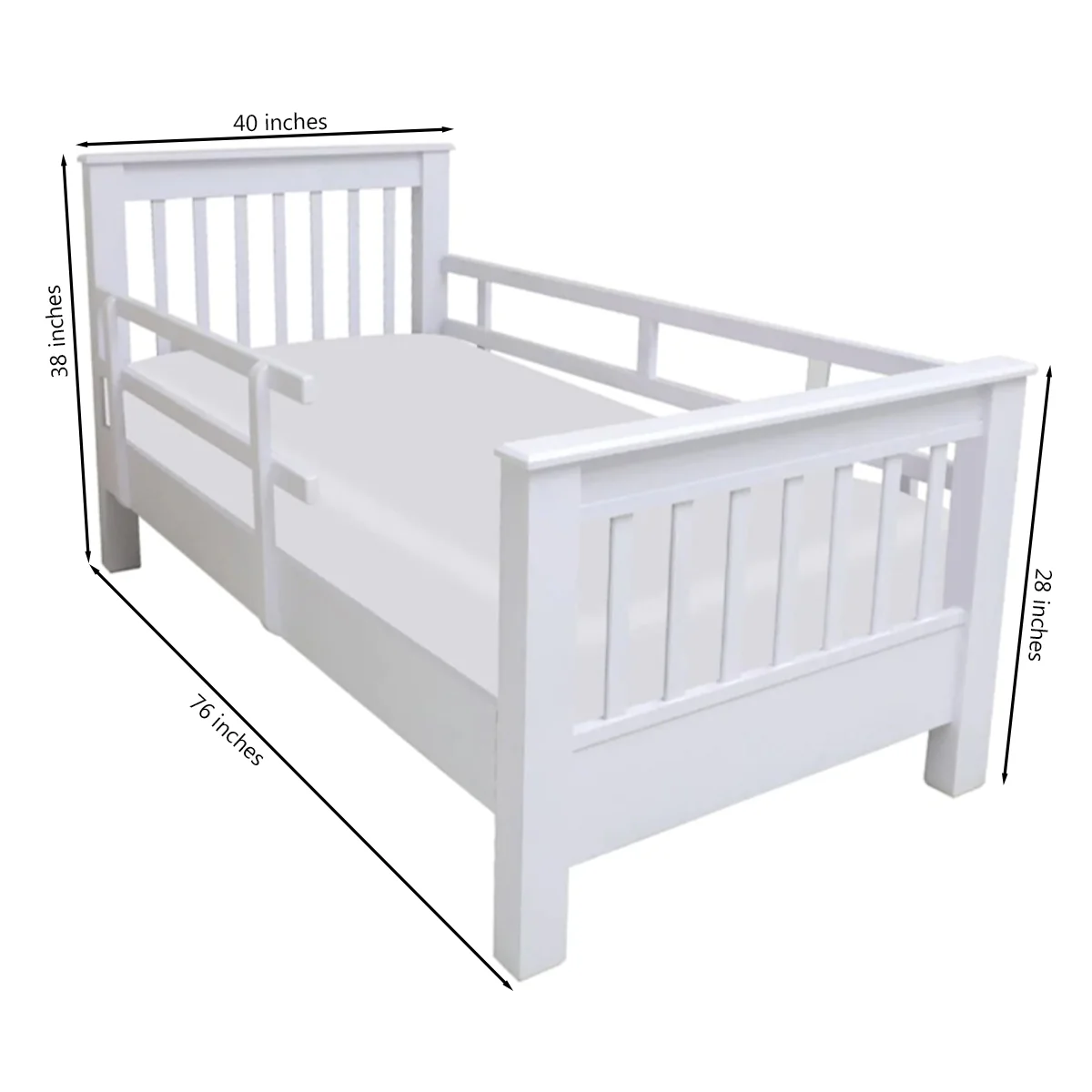 Artist Bed Single Bed White - Image 4