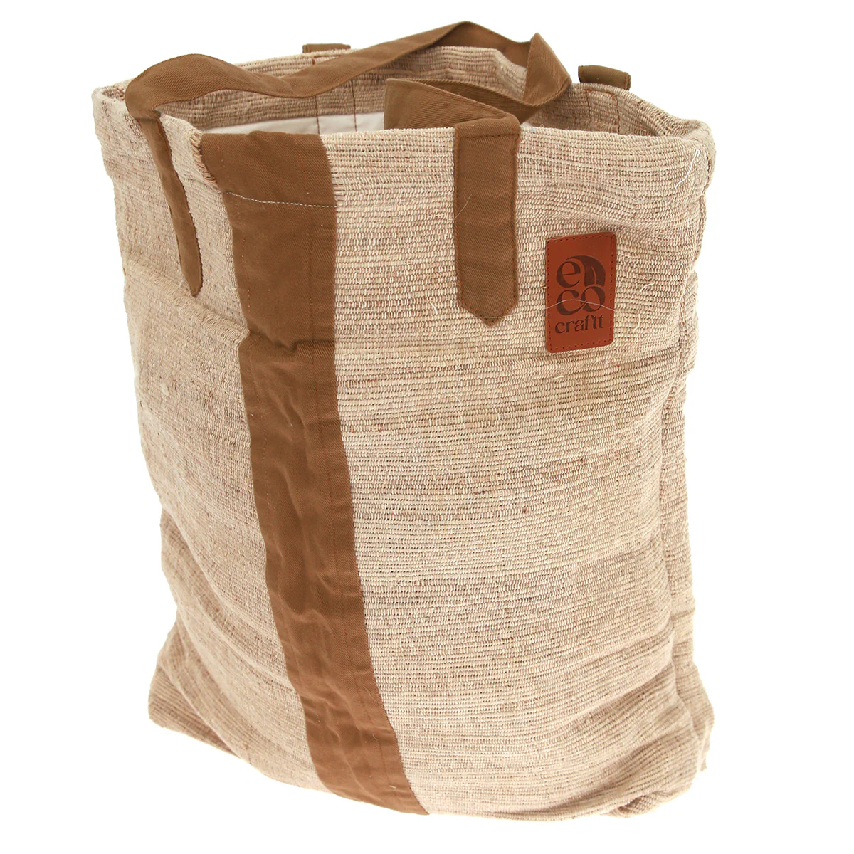 Banana Fiber Tote Bag (Long) – Eco-Friendly Handcrafted Carry Bag 8" x 14" x 4" - Image 2