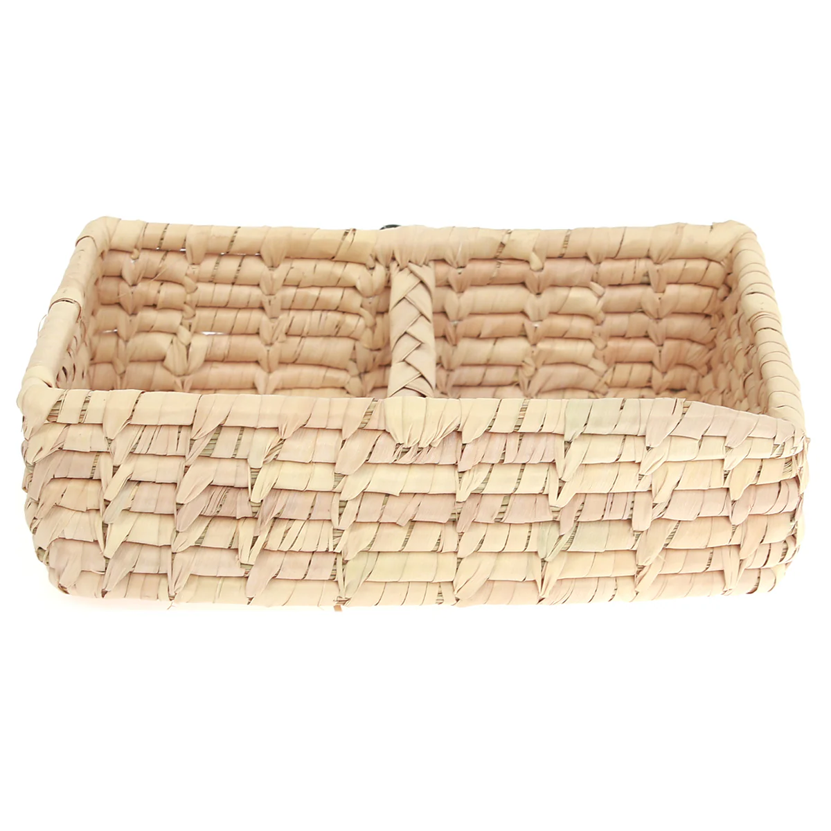 BASKET PALM LEAF & STRAW L8X W4.5XH3INCH - Image 2