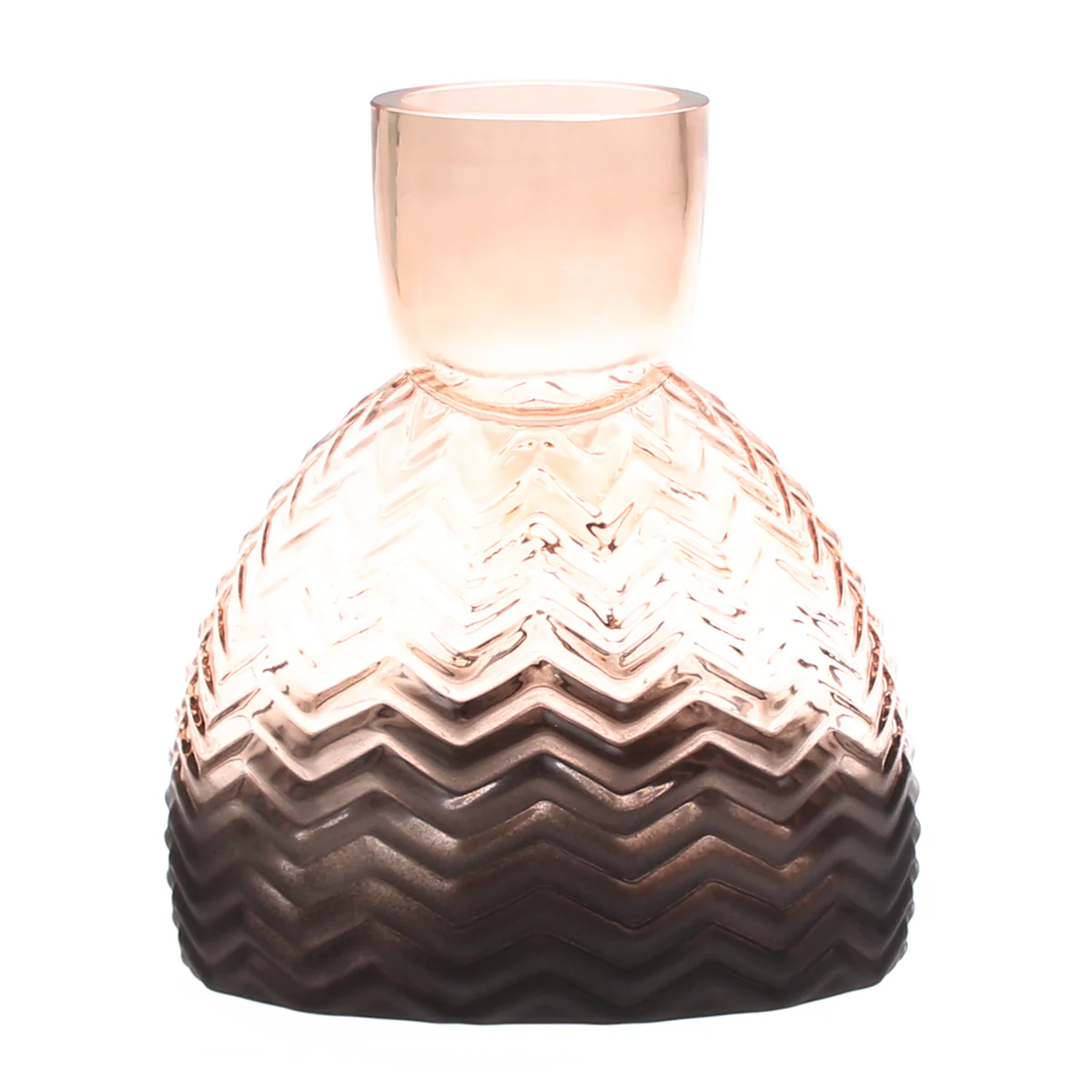 Black & Purple Oval Glass Vase | Modern Textured Décor Pakistan | Stylish Home Accent - Image 2