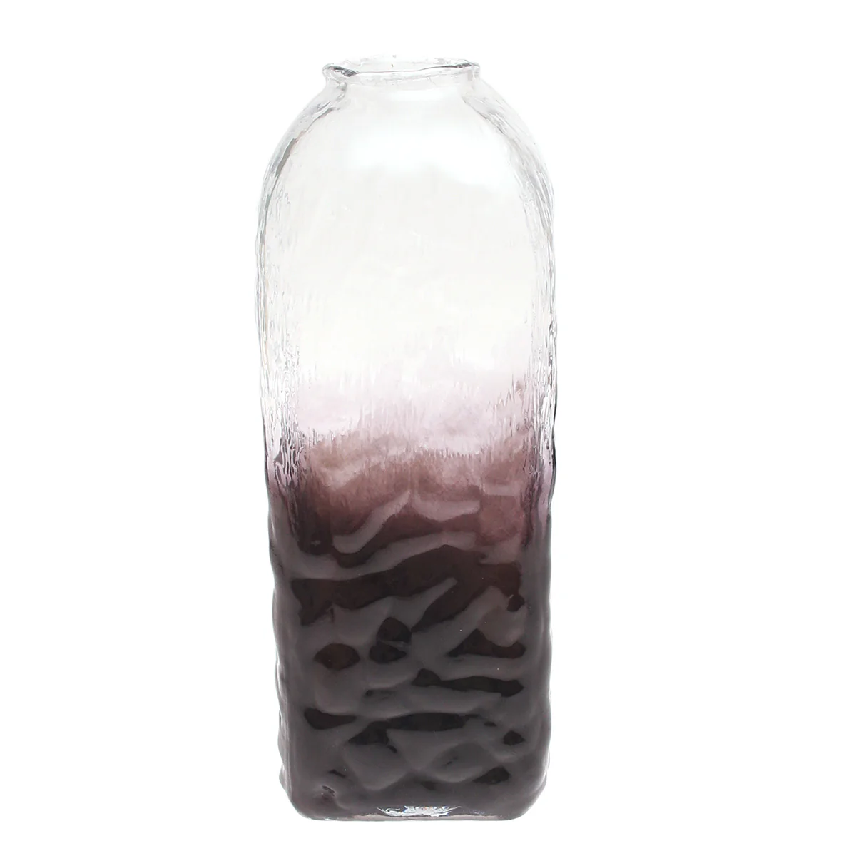 Black &Transparent Glass Vase L | Modern Gradient Décor Pakistan | Stylish Tall Vase - Image 2