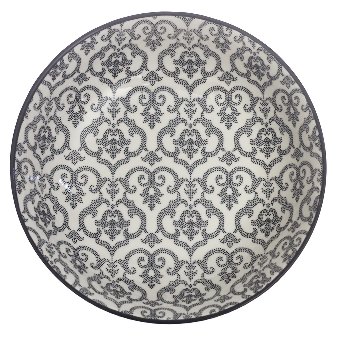 Black & White Patterned Bowl – Elegant Tabletop Accent Bowl, 8 Inch - Image 2