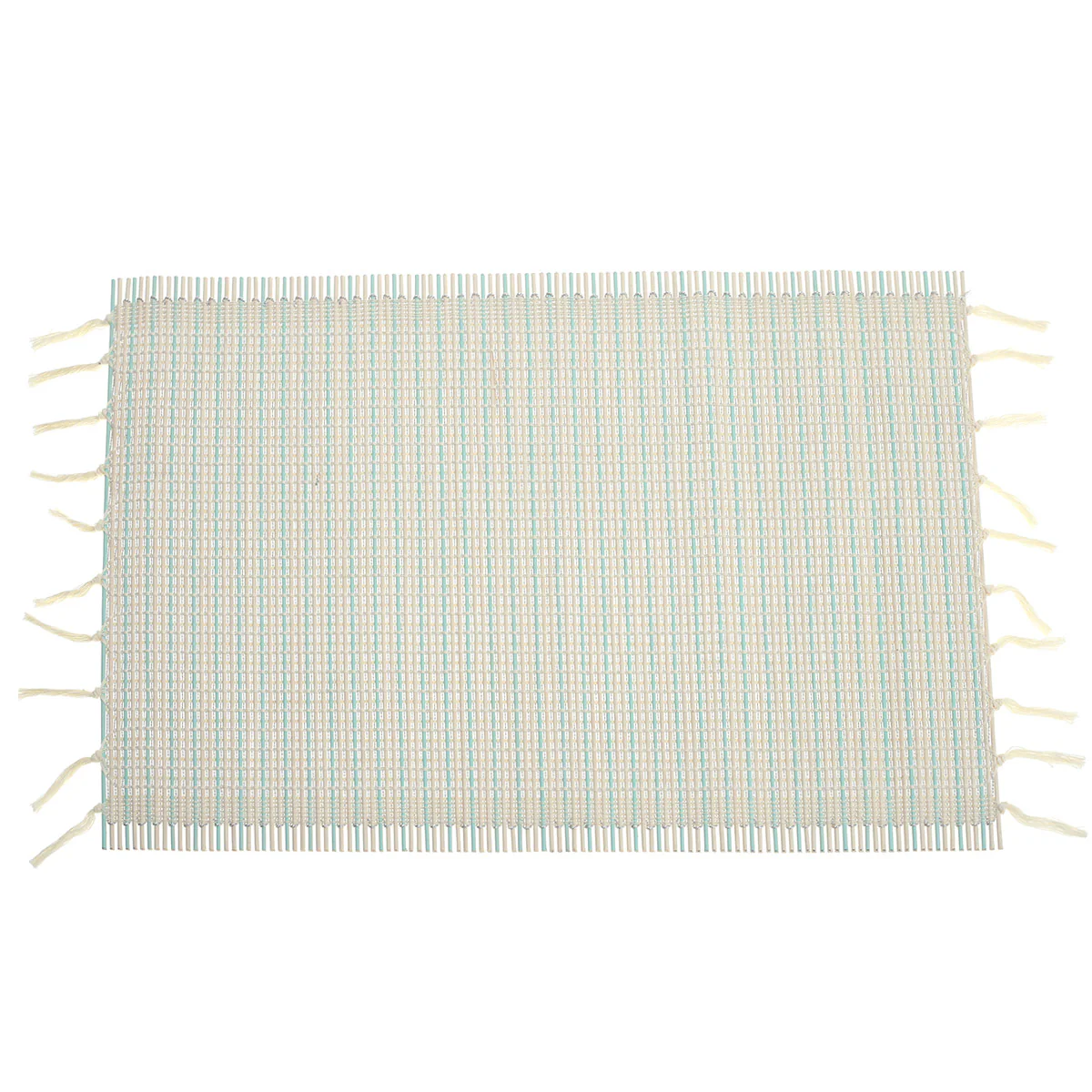 Blue Textured Bamboo Placemat 13x19 – Eco-Friendly Woven Table Mat